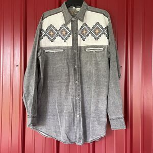 Indus Valley Vintage Shirt‎ Southwest Embroidery Cowboy Rodeo Mens XL